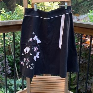 Lipsy black butterfly skirt
